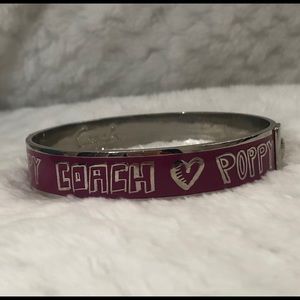 Coach Poppy purple bangle